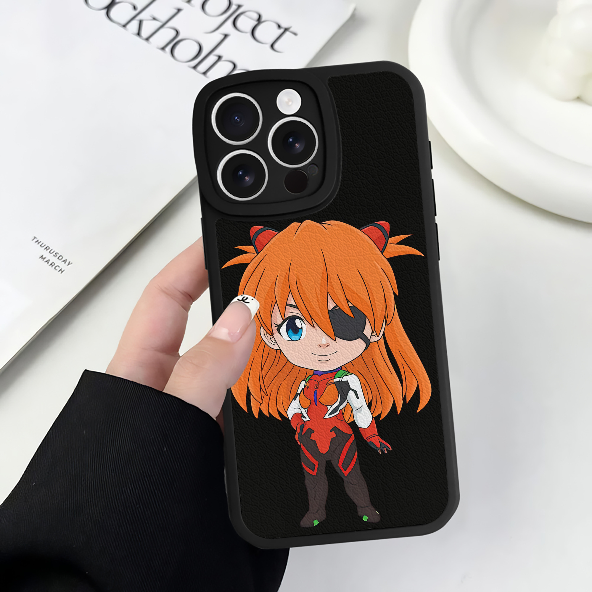 （画像用） EVA 新世紀エヴァンゲリオン 【iPhone 16シリーズ対応】シリコンスマホケース（レザー調） 材質：シリコン